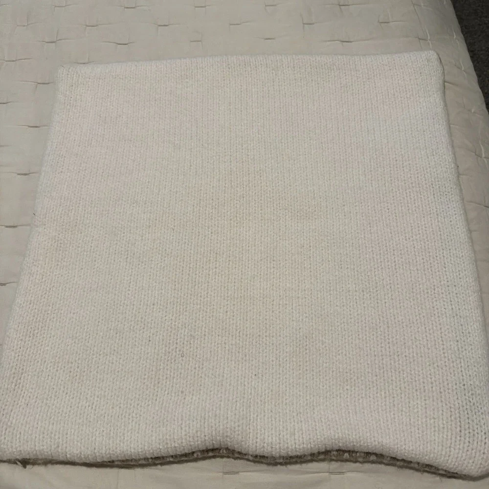 Pottery Barn Fair Isle Pillow Cover Easter/Valentines/Country Beige 20 X 20